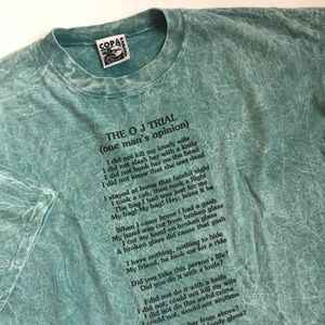 Vintage 90s Single Stitch OJ Simpson Trial Poem T-shirt